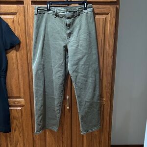 Olive Green Casual Pants